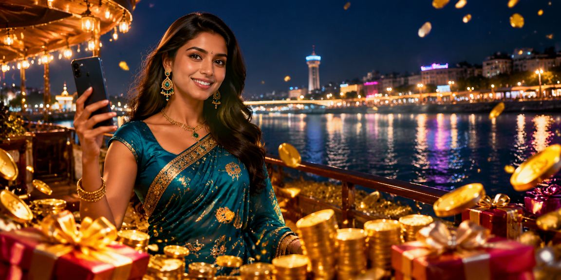 Player enjoying poker at Ahmedabad riverfront