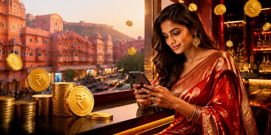 Rummy game players in Jaipur setting