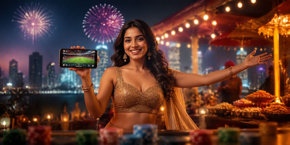 Pune city view with a vibrant football betting market at night